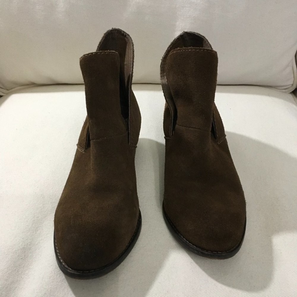 Adam Tucker Brown Suede Ankle Boots Sz 9 - Picture 2 of 7